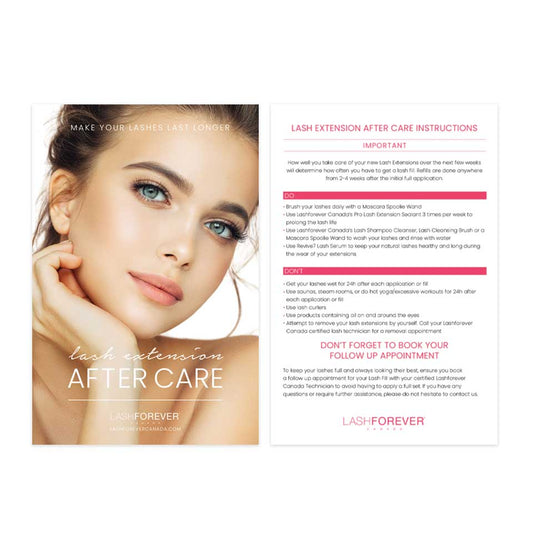 Lash Extensions After Care Postcard - DIGITAL DOWNLOAD-Marketing Materials LASHFOREVER CANADA