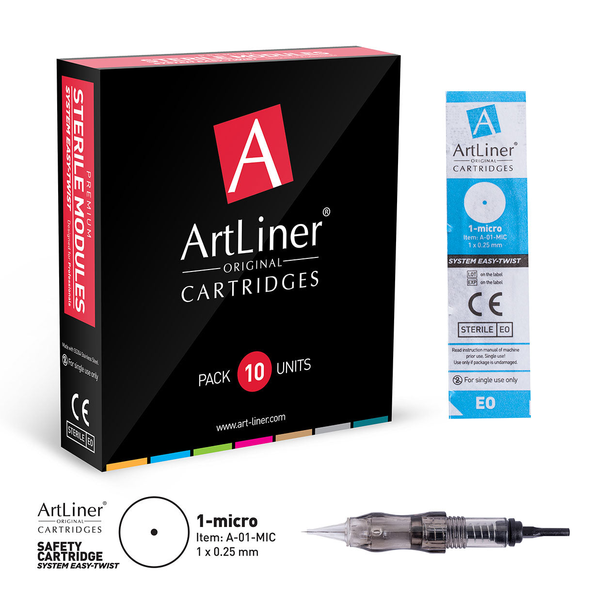 Artliner Needle "Easy-Twist" Blackline Edition (pack of 10)-Artliner Needle Cartridges LASHFOREVER CANADA