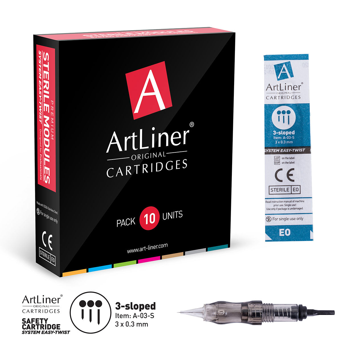Artliner Needle "Easy-Twist" Blackline Edition (pack of 10)-Artliner Needle Cartridges LASHFOREVER CANADA