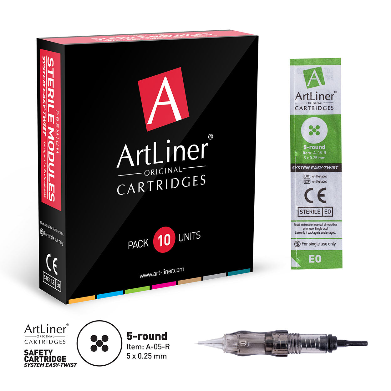 Artliner Needle "Easy-Twist" Blackline Edition (pack of 10)-Artliner Needle Cartridges LASHFOREVER CANADA