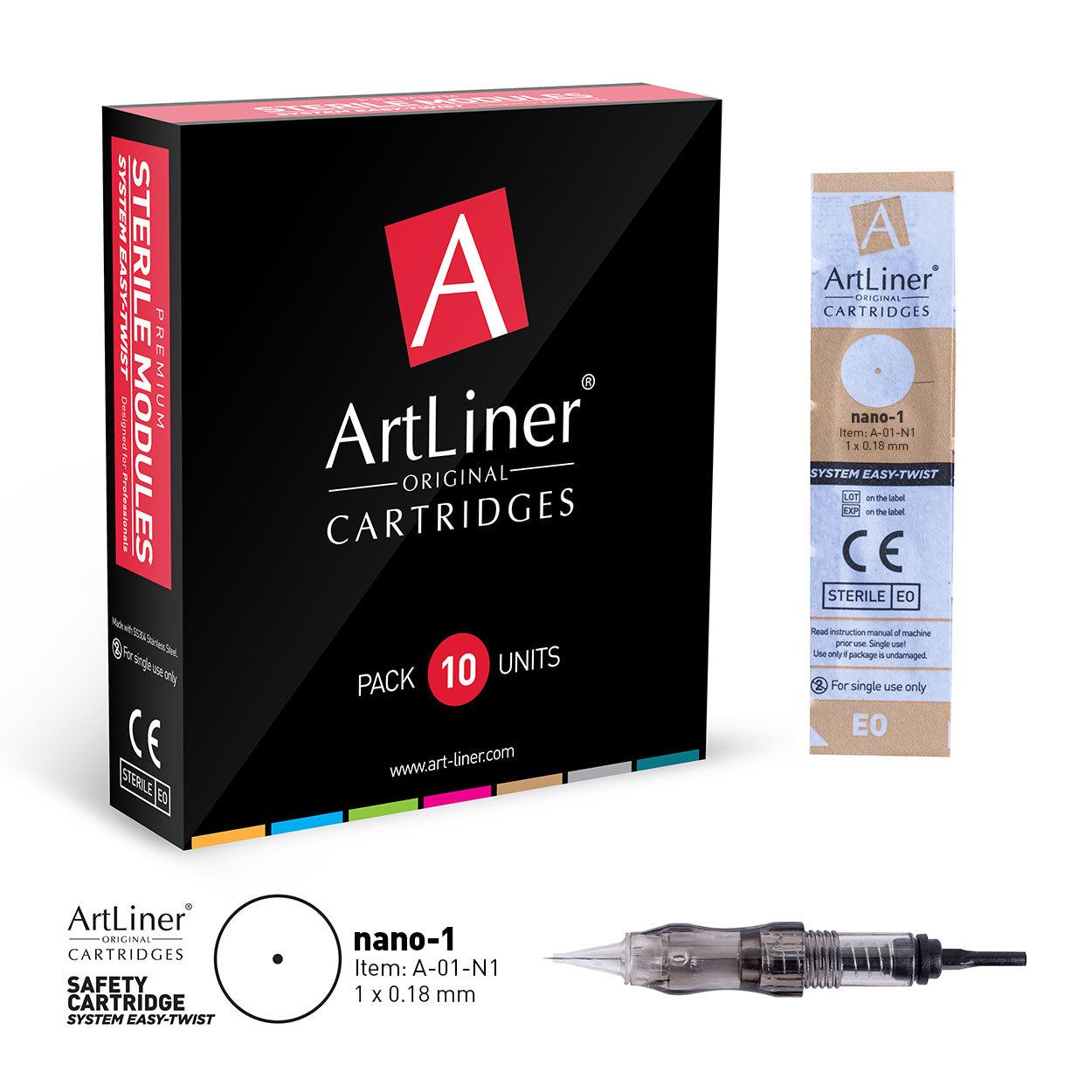Artliner Needle "Easy-Twist" Blackline Edition (pack of 10)-Artliner Needle Cartridges LASHFOREVER CANADA